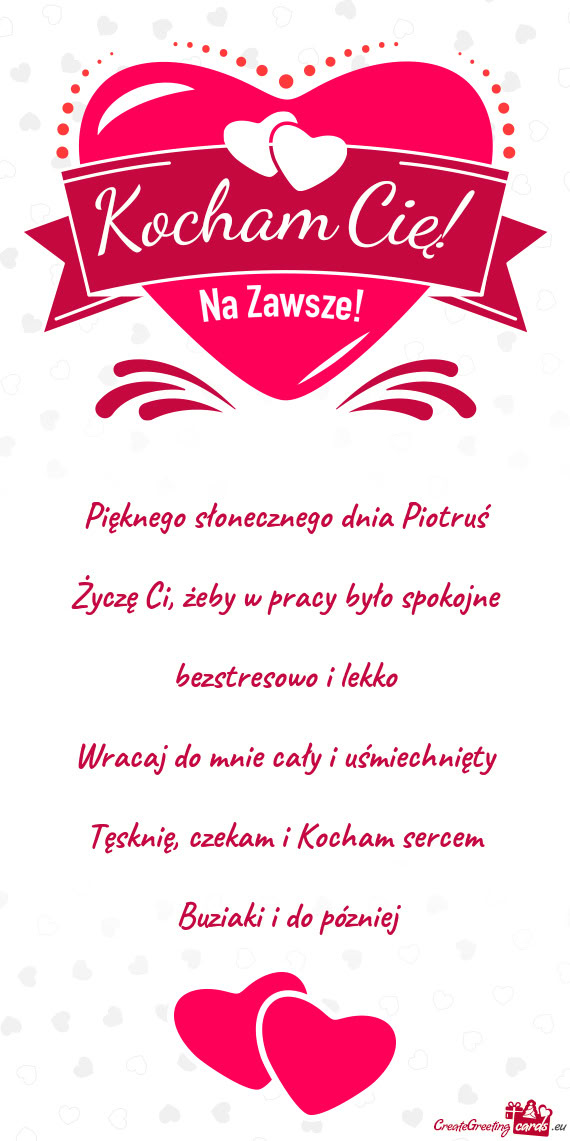 Pięknego słonecznego dnia Piotruś