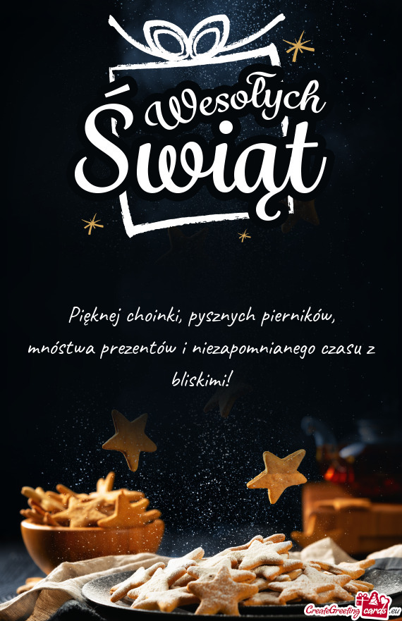 Pięknej choinki, pysznych pierników,  mnóstwa prezentów i niezapomnianego