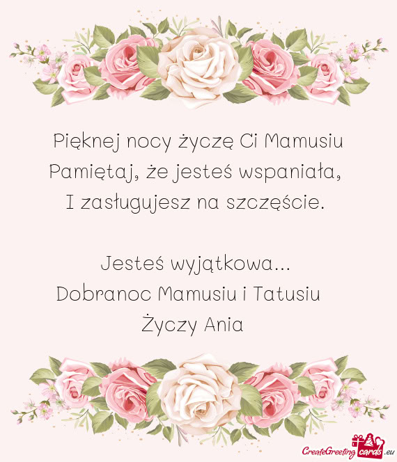 Pięknej nocy życzę Ci Mamusiu