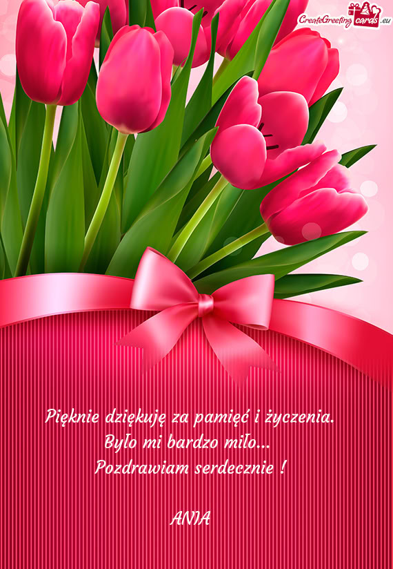 Pięknie dziękuję za pamięć i życzenia.😘