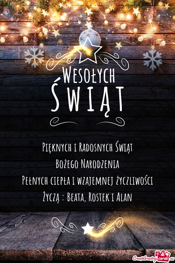 Pięknych i Radosnych Świąt  Bożego Narodzenia  Pełnych ciepła i