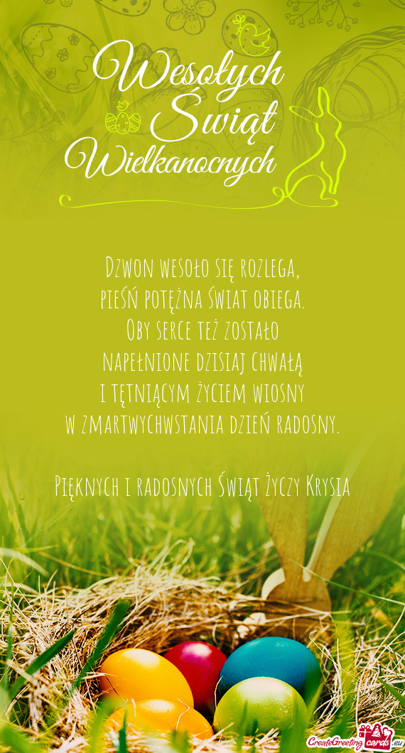 Pięknych i radosnych Świąt Krysia