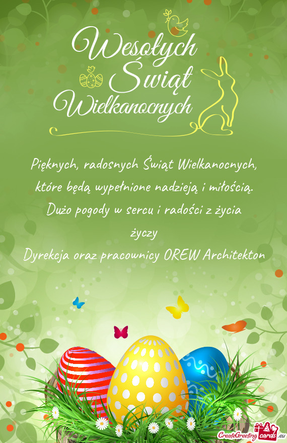 Pięknych, radosnych Świąt Wielkanocnych