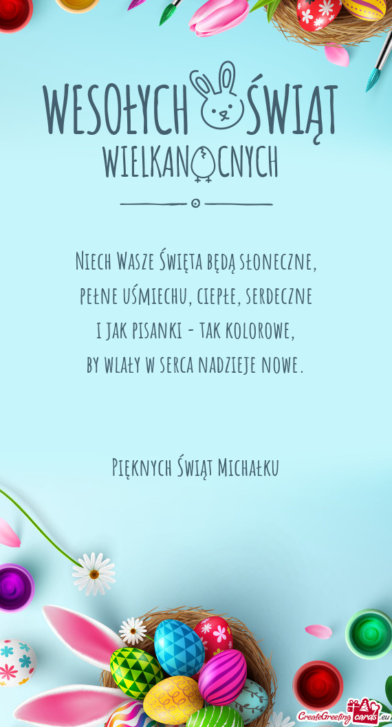 Pięknych Świąt Michałku