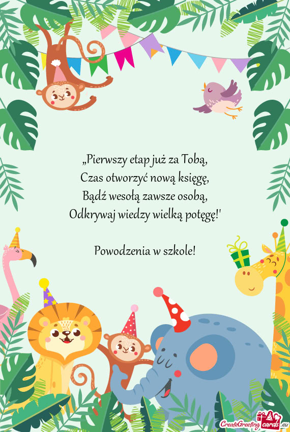 „Pierwszy etap już za Tobą