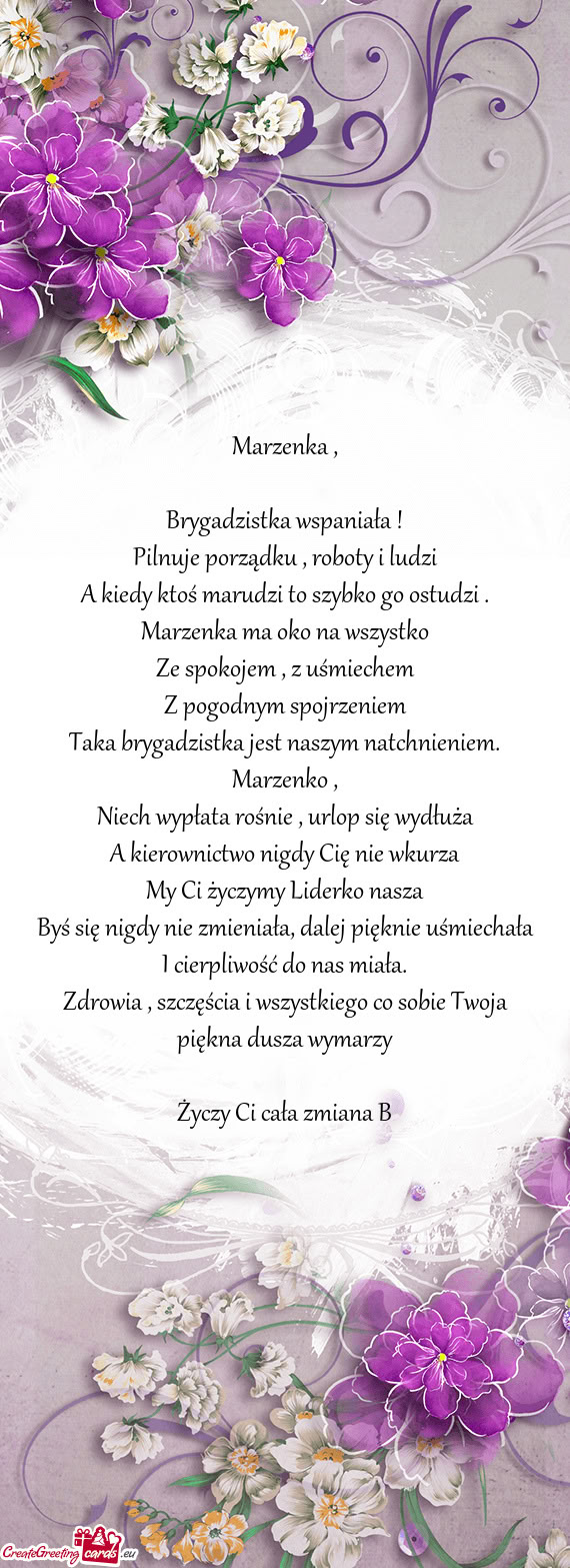 Pilnuje porządku , roboty i ludzi
