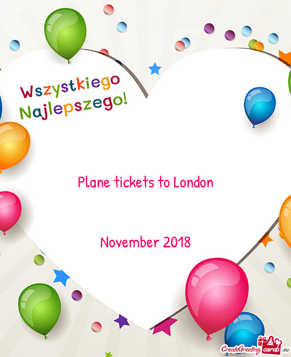 Plane tickets to London