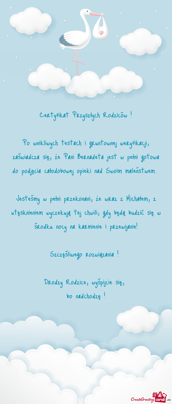 Po wnikliwych testach i gruntownej weryfikacji, zaświadcza się, że Pani Bernadeta jest w pełni g