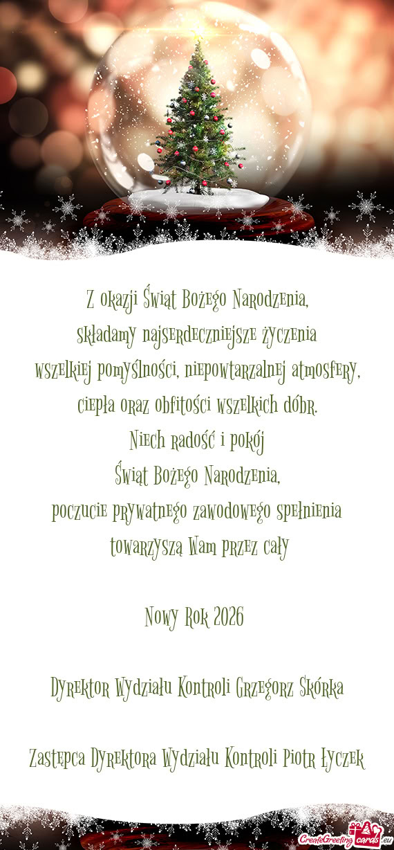 Poczucie prywatnego zawodowego spełnienia towarzyszą Wam przez cały  Nowy Rok 2026  Dy