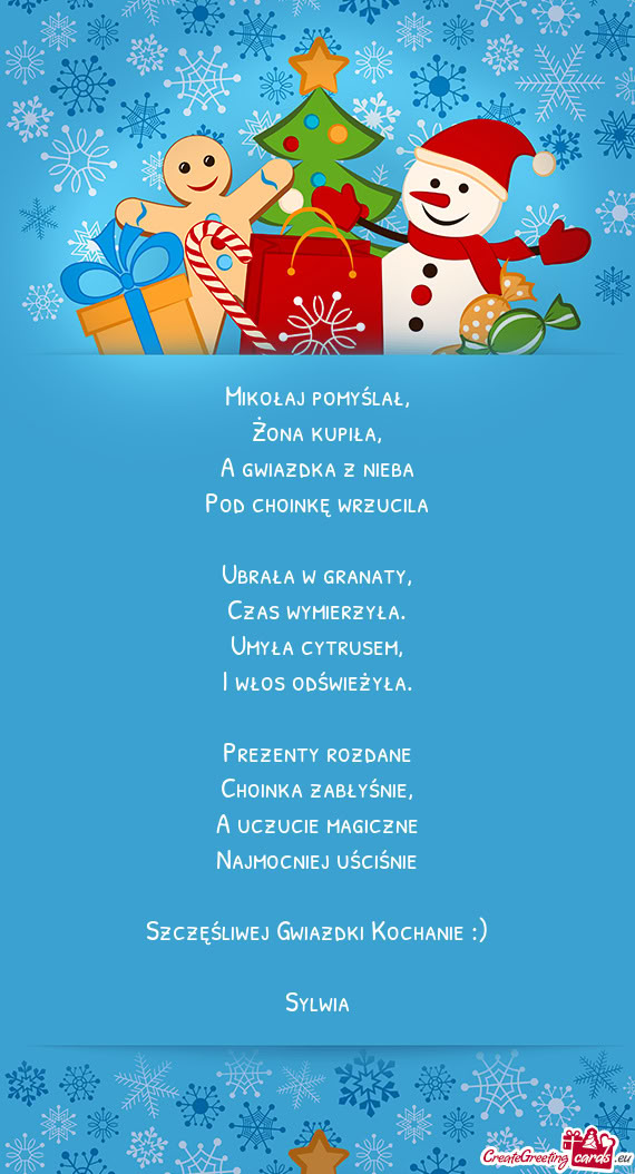 Pod choinkę wrzucila