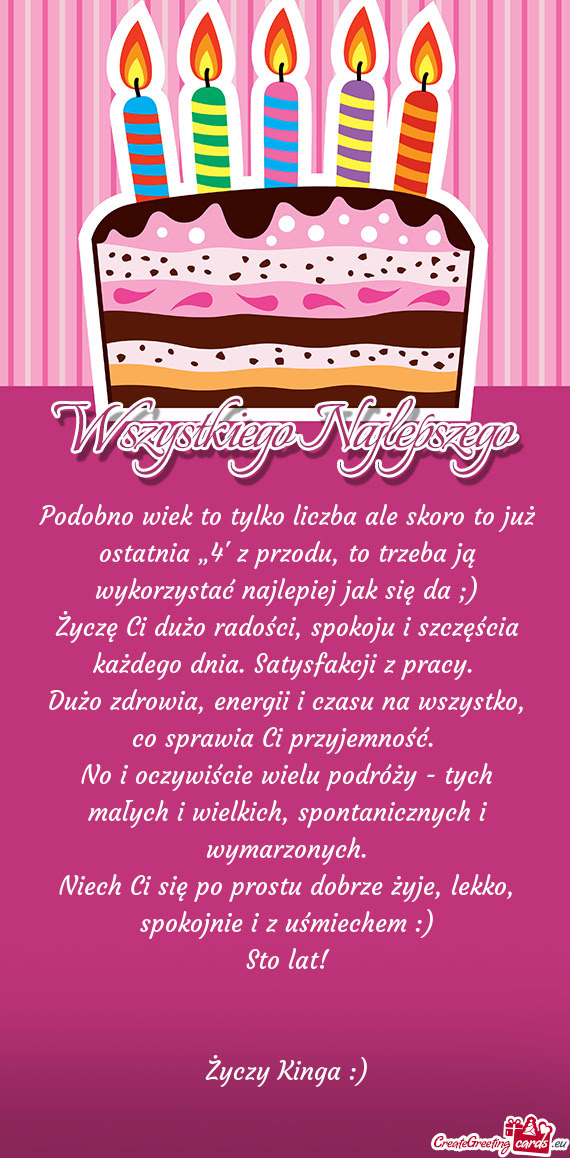 Podobno wiek to tylko liczba ale skoro to już ostatnia „4” z przodu, to trzeba ją wykorzystać
