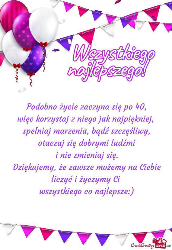 Podobno życie zaczyna się po 40