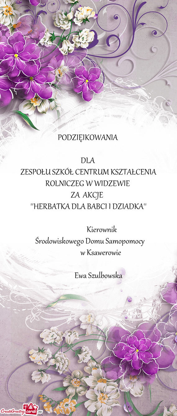 PODZIĘIKOWANIA