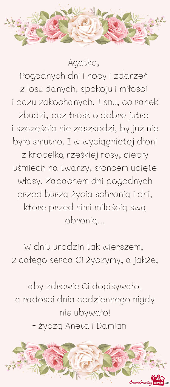 Pogodnych dni i nocy i zdarzeń