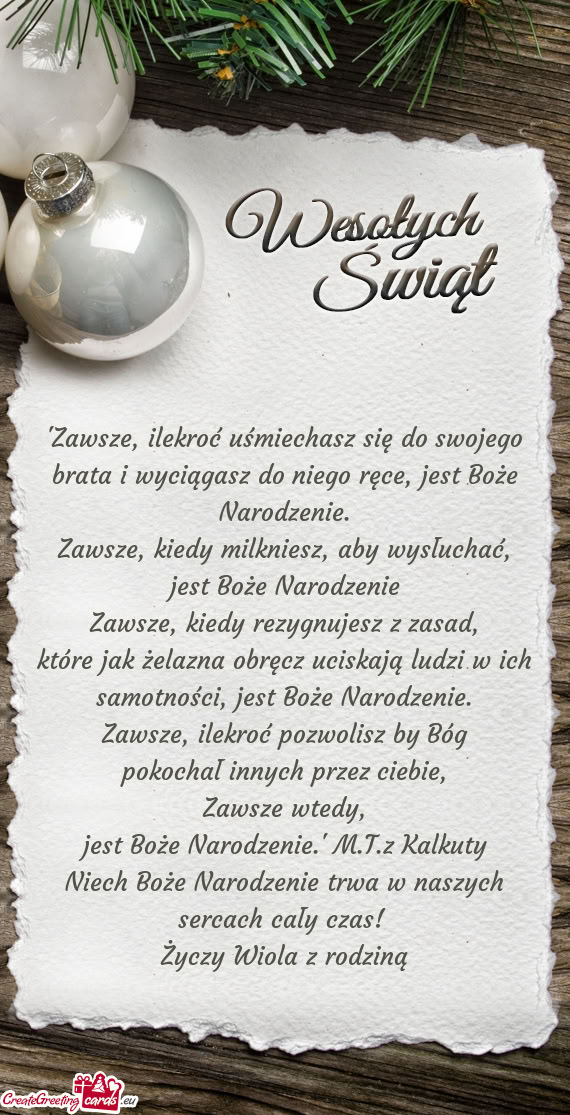 Pokochał innych przez ciebie