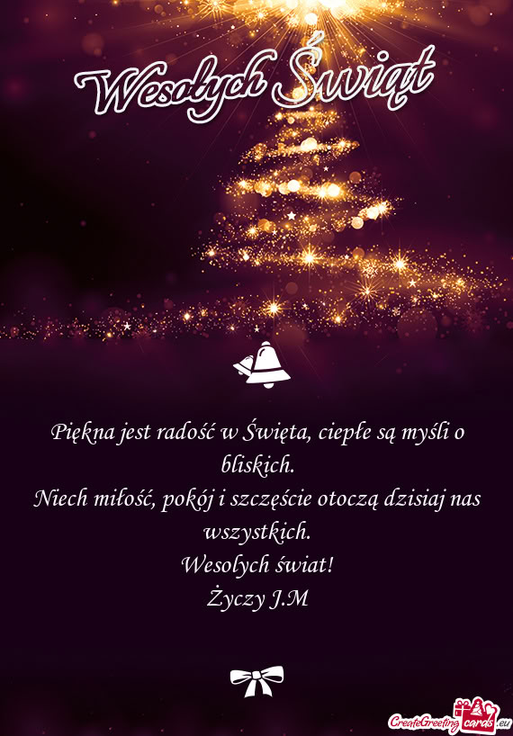 Pokój i szczęście otoczą dzisiaj nas wszystkich