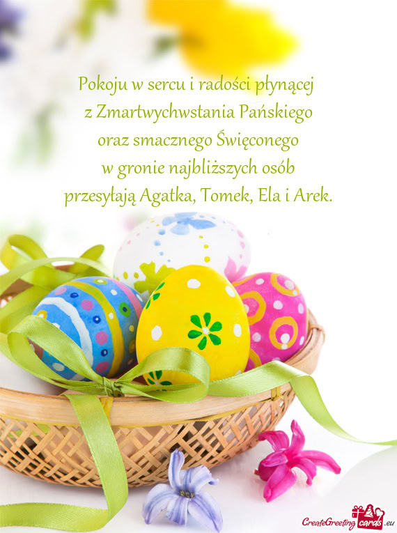 Pokoju w sercu i radości płynącej