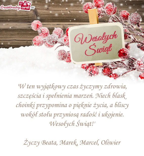 Pomina o pięknie życia, a bliscy wokół stołu przyniosą radość i ukojenie. Wesołych Świąt