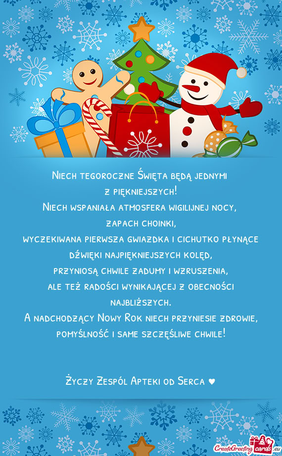 Pomyślność i same szczęśliwe chwile!  Zespól Apteki od Serca ♥