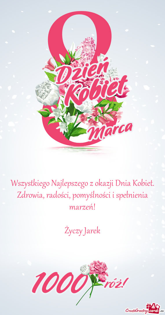 Pomyślności i spełnienia marzeń! Jarek