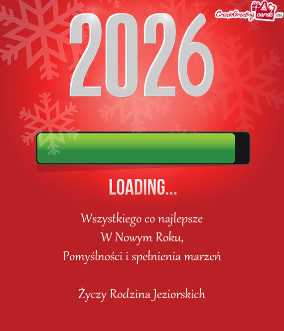 Pomyślności i spełnienia marzeń Rodzina Jeziorskich