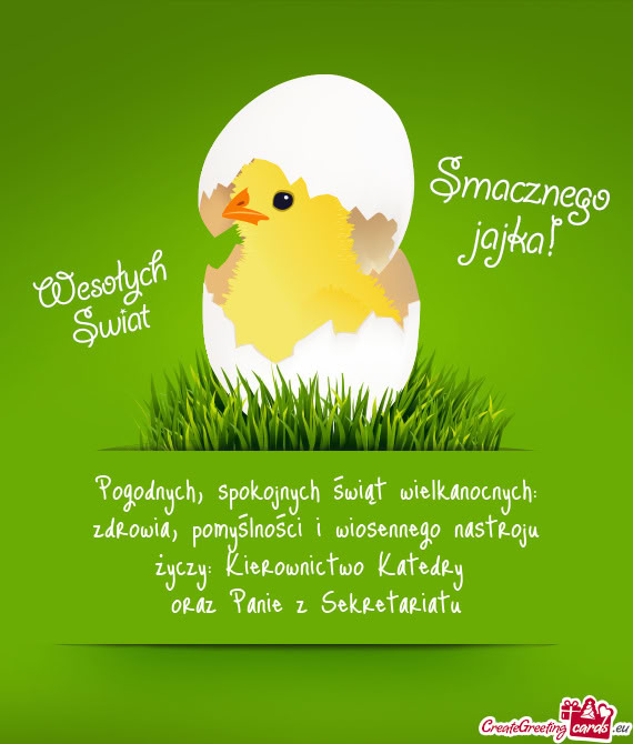 Pomyślności i wiosennego nastroju życzy