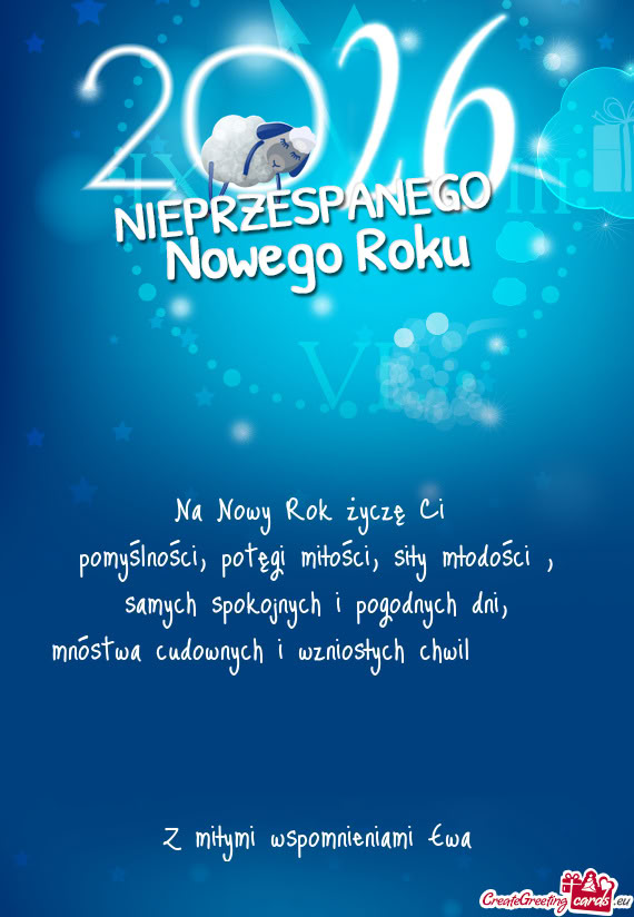 Pomyślności, potęgi miłości, siły młodości , samych spokojnych i pogodnych dni