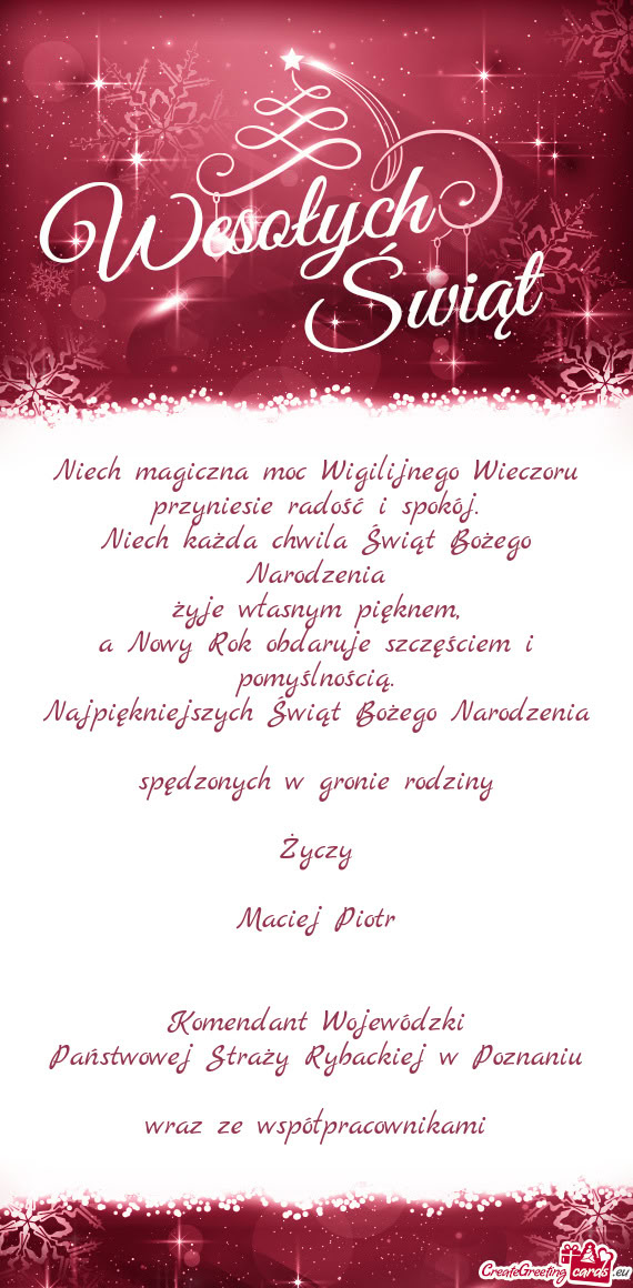 Pomyślnością. Najpiękniejszych