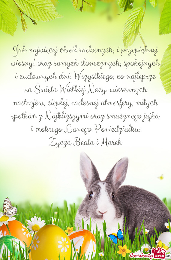 Poniedziałku. Życzą