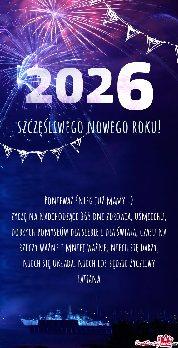 Ponieważ śnieg już mamy ;)