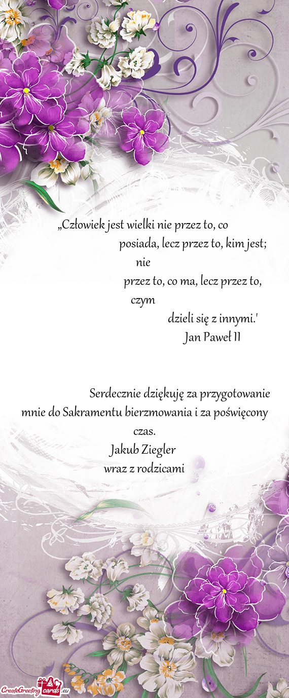 Posiada, lecz przez to, kim jest; nie