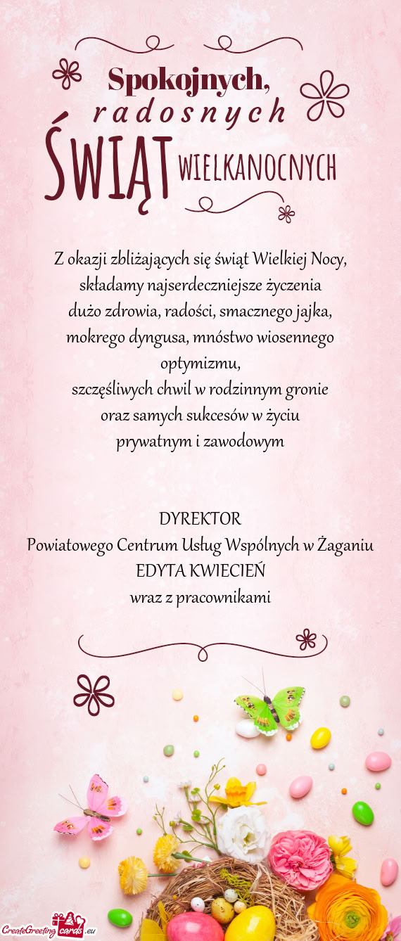 Powiatowego Centrum Usług Wspólnych w Żaganiu