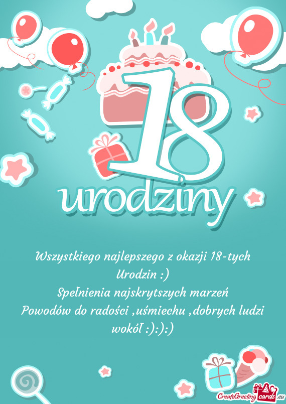 Powodów do radości ,uśmiechu ,dobrych ludzi wokół :):):)