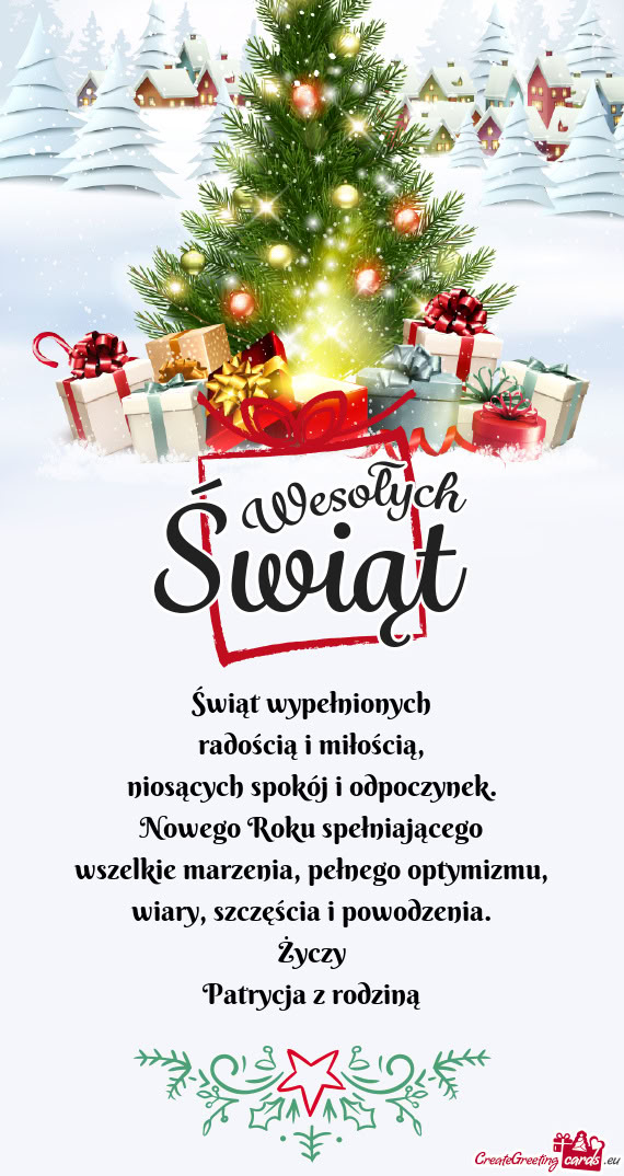 Powodzenia. Życzy Patrycja