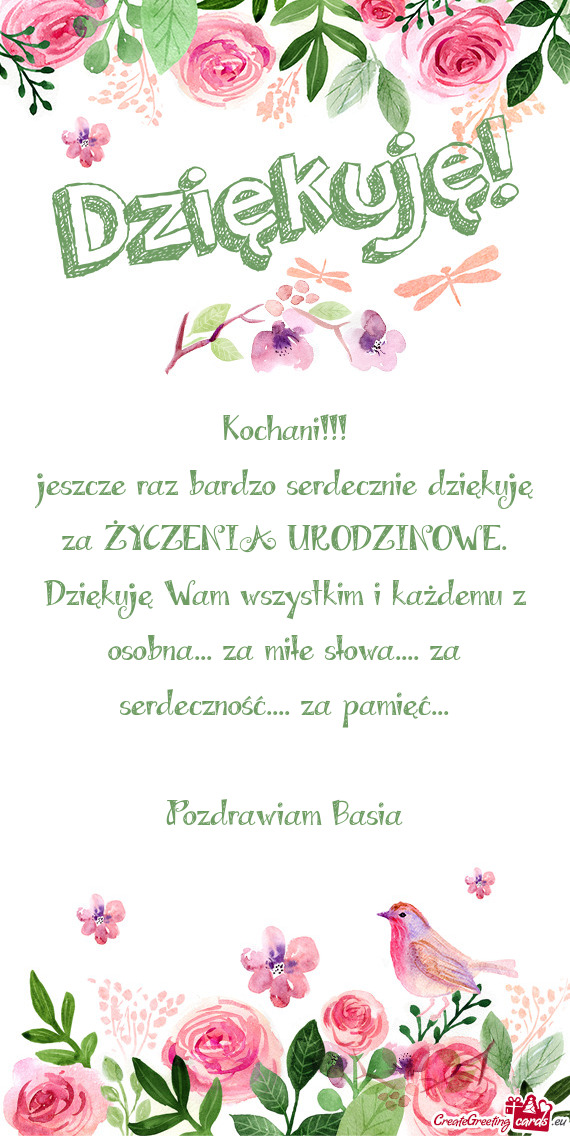 Pozdrawiam Basia