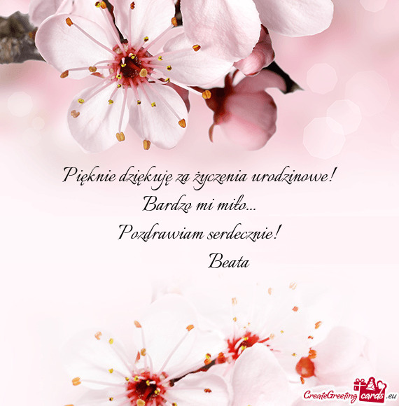 Pozdrawiam serdecznie!    Beata