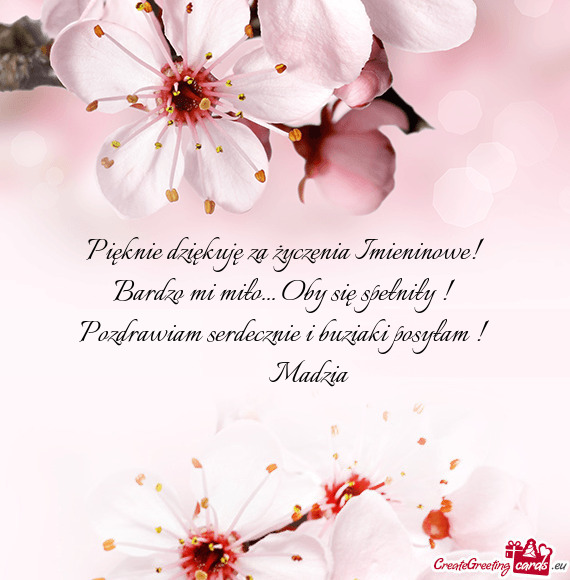 Pozdrawiam serdecznie i buziaki posyłam