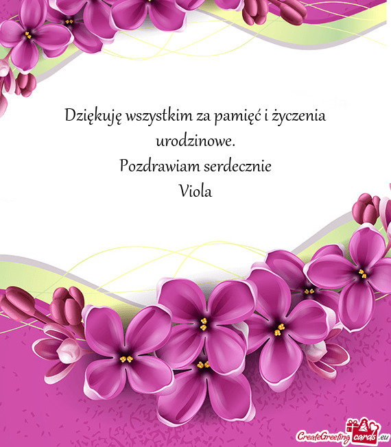 Pozdrawiam serdecznie Viola