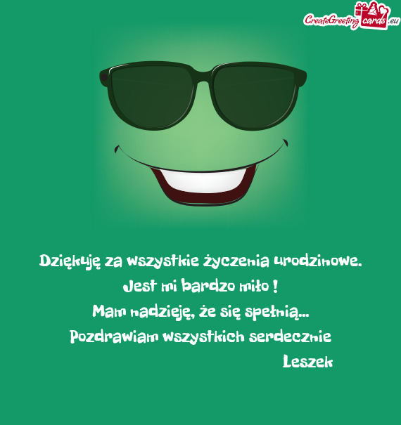 Pozdrawiam wszystkich serdecznie              Leszek