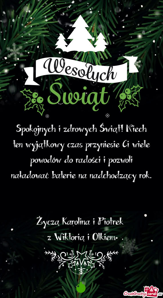 Pozwoli naładować baterie na nadchodzący rok