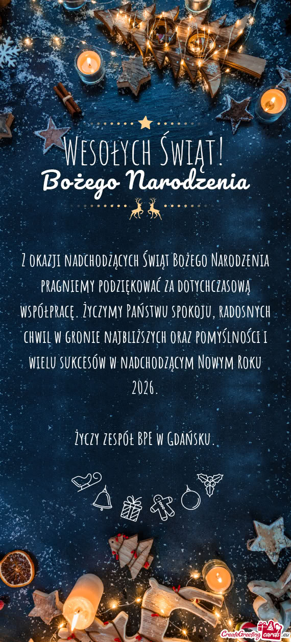 Pracę. Życzymy Państwu spokoju, radosnych chwil w gronie najbliższych oraz pomyślności i wielu