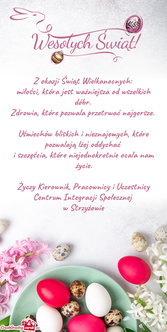Pracownicy i Uczestnicy Centrum Integracji Społecznej w Strzyżowie