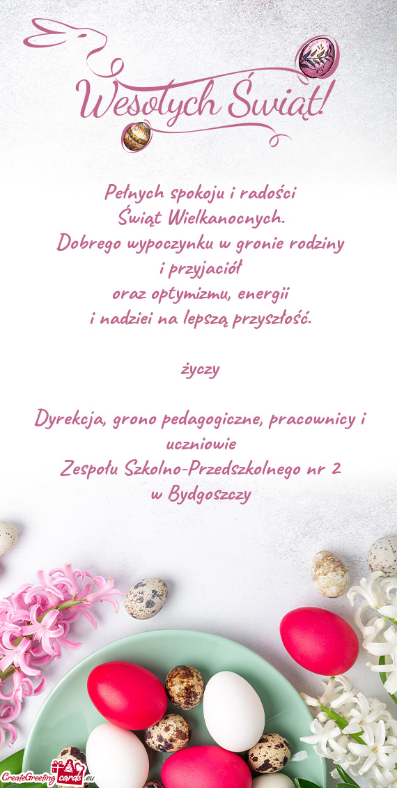 Pracownicy i uczniowie Zespołu Szkolno-Przedszkolnego nr 2 w Bydgoszczy