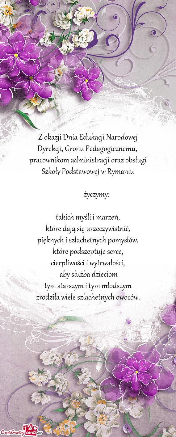 Pracownikom administracji oraz obsługi