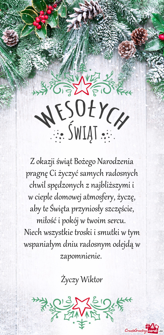 Pragnę Ci życzyć samych radosnych