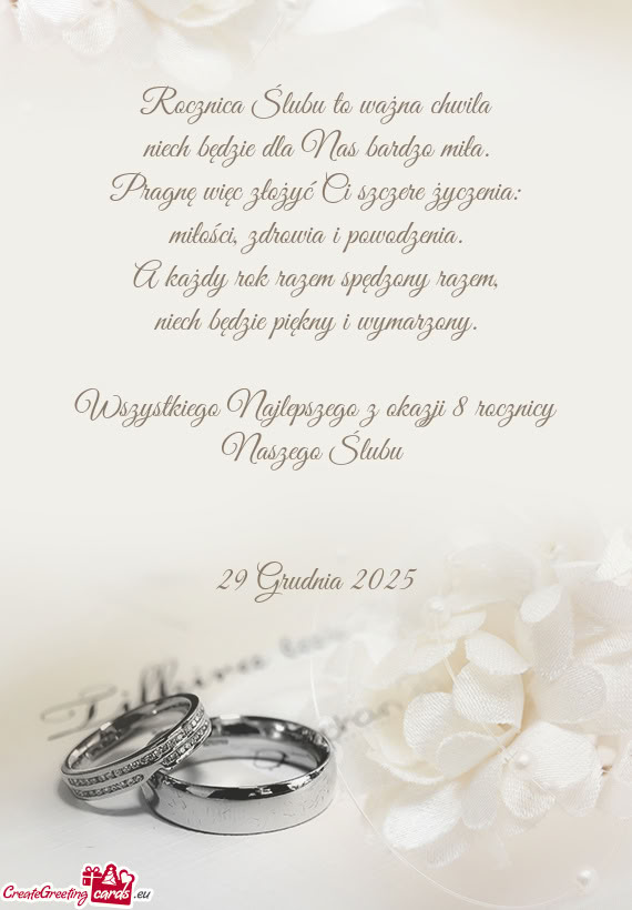 Pragnę więc złożyć Ci szczere życzenia