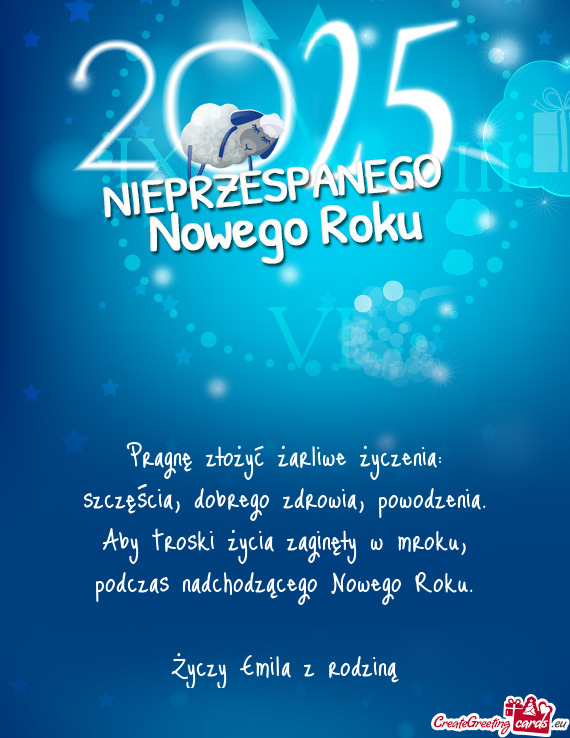 Pragnę złożyć żarliwe życzenia:  szczęścia, dobrego zdrowia,