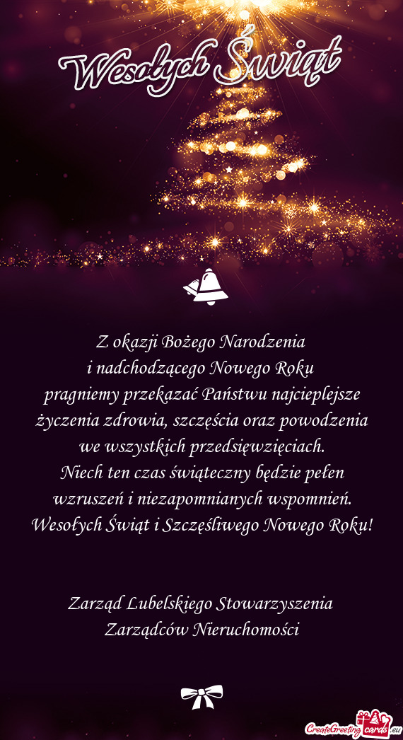 Pragniemy przekazać Państwu najcieplejsze życzenia zdrowia, szczęścia oraz powodzenia we wszyst