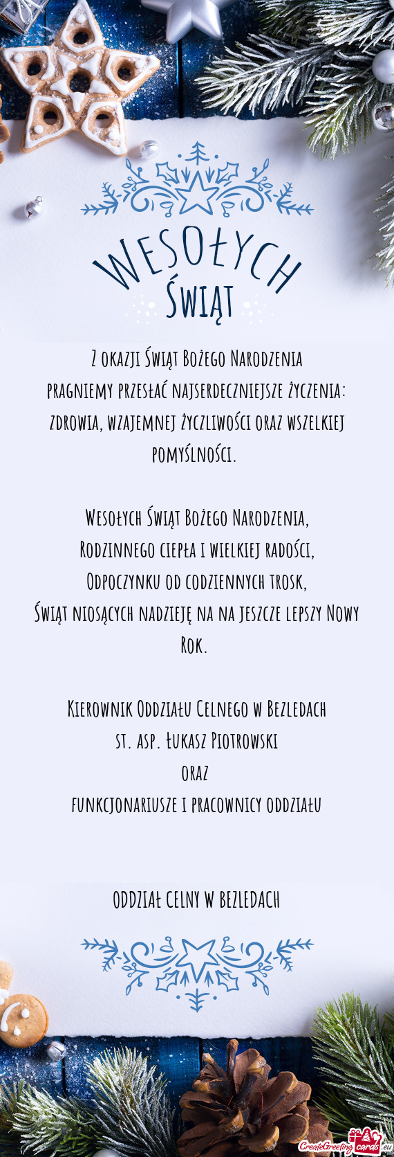 Pragniemy przesłać najserdeczniejsze życzenia: zdrowia, wzajemnej życzliwości oraz wszelkiej po