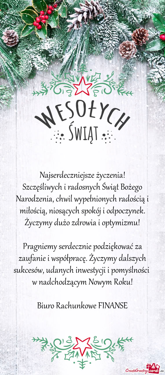 Pragniemy serdecznie podziękować za zaufanie i współpracę. Życzymy dalszych sukcesów, udanych